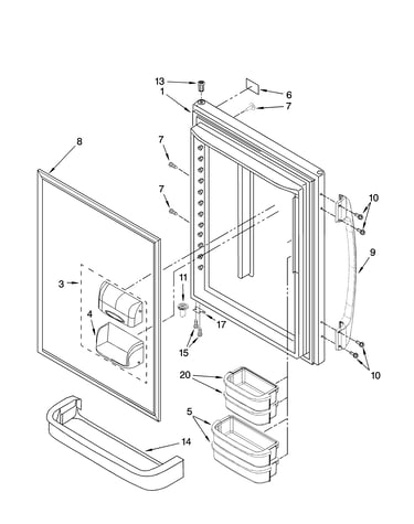 Refrigerator door parts