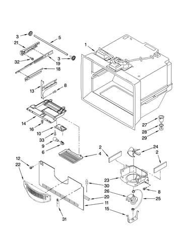 Freezer liner parts