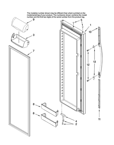 Refrigerator door parts
