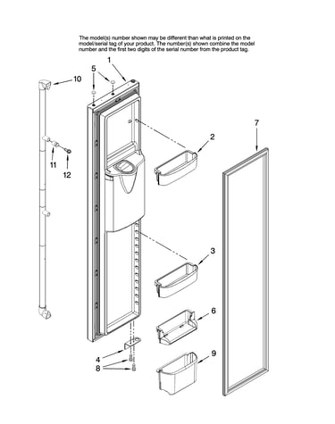 Freezer door parts