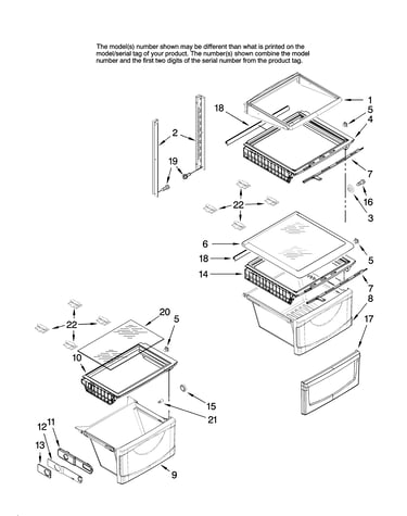 Refrigerator shelf parts