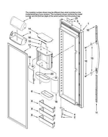 Refrigerator door parts