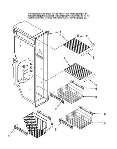 Freezer liner parts