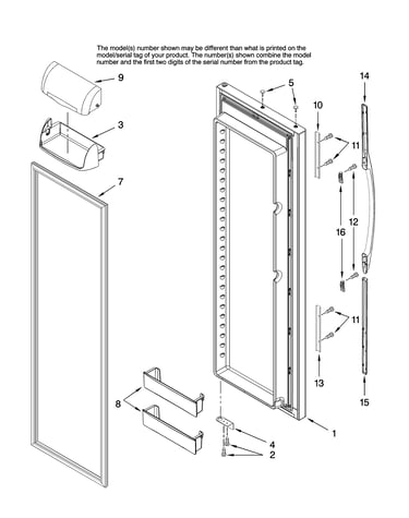Refrigerator door parts