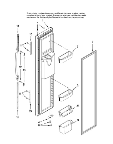 Freezer door parts