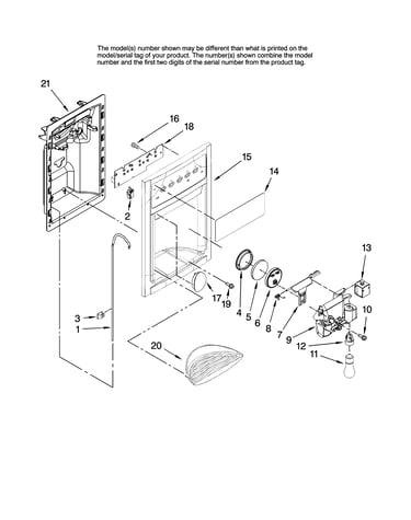 Dispenser front parts