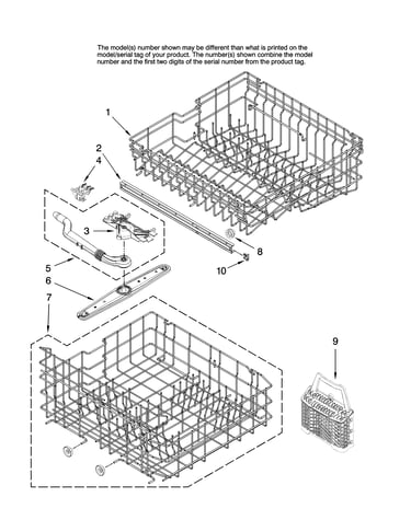 Upper and lower rack parts