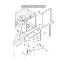 Amana ADB3500AWS1 tub and frame parts diagram