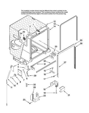 Tub and frame parts