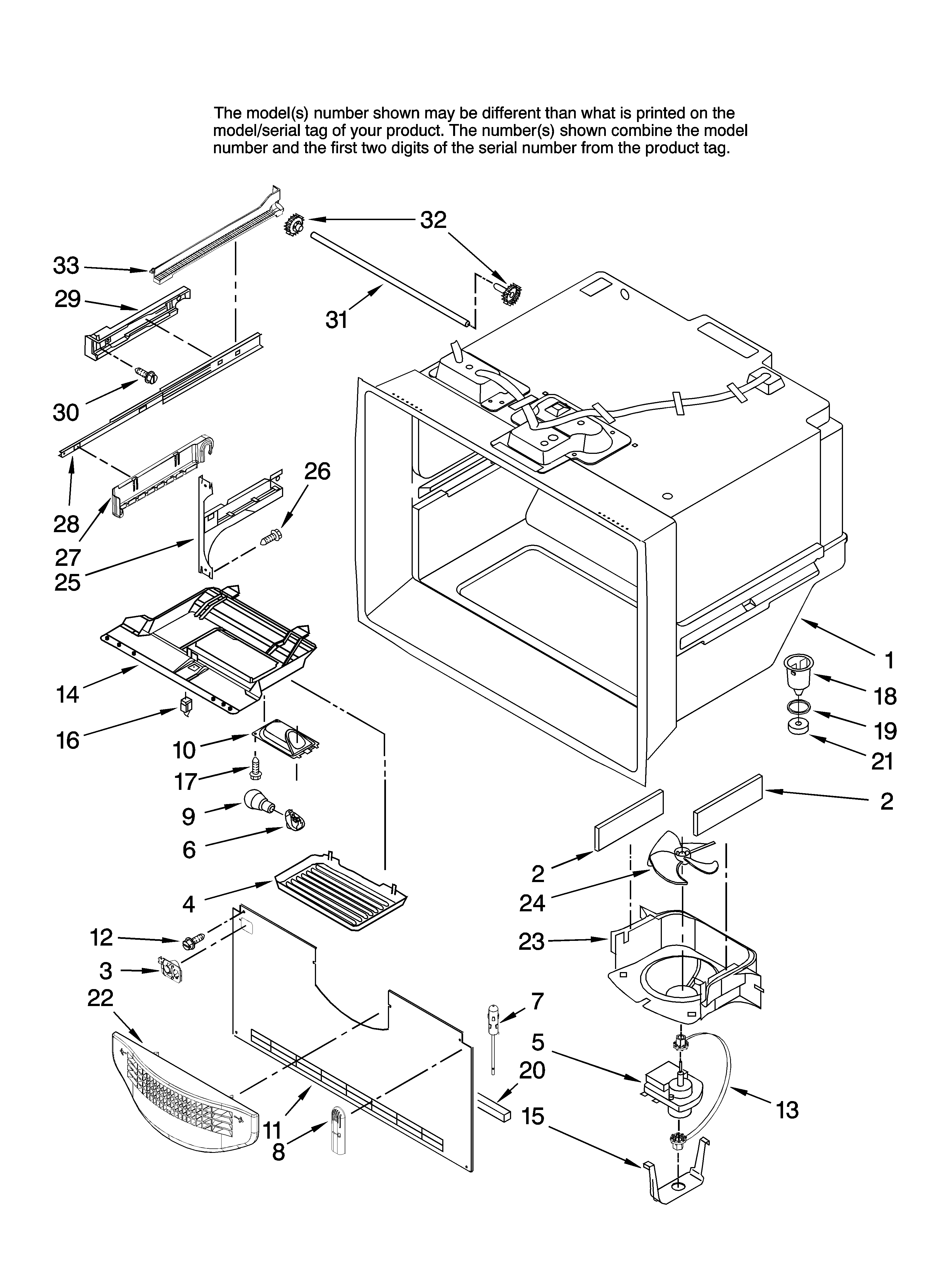Freezer liner parts
