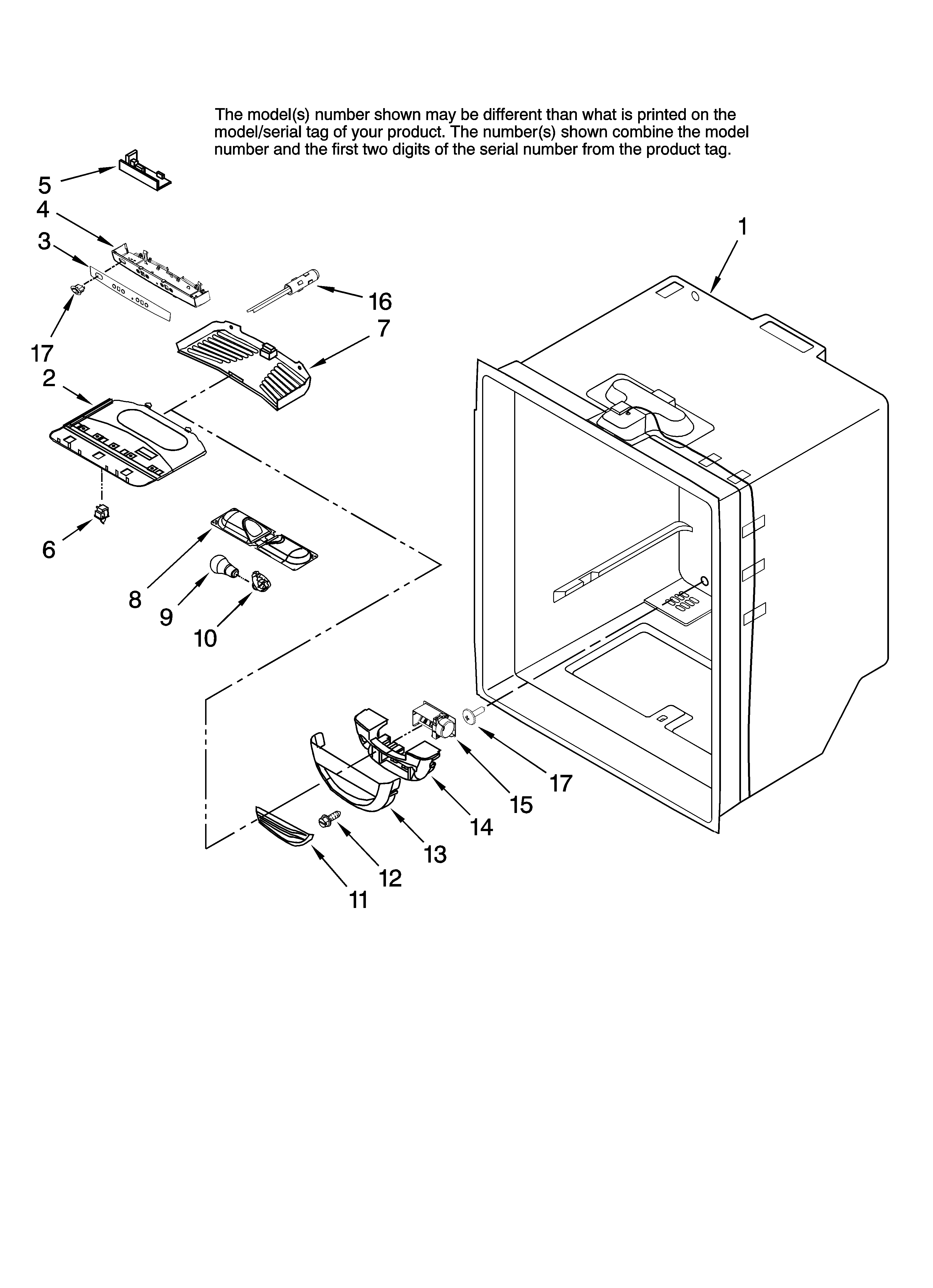 Refrigerator liner parts