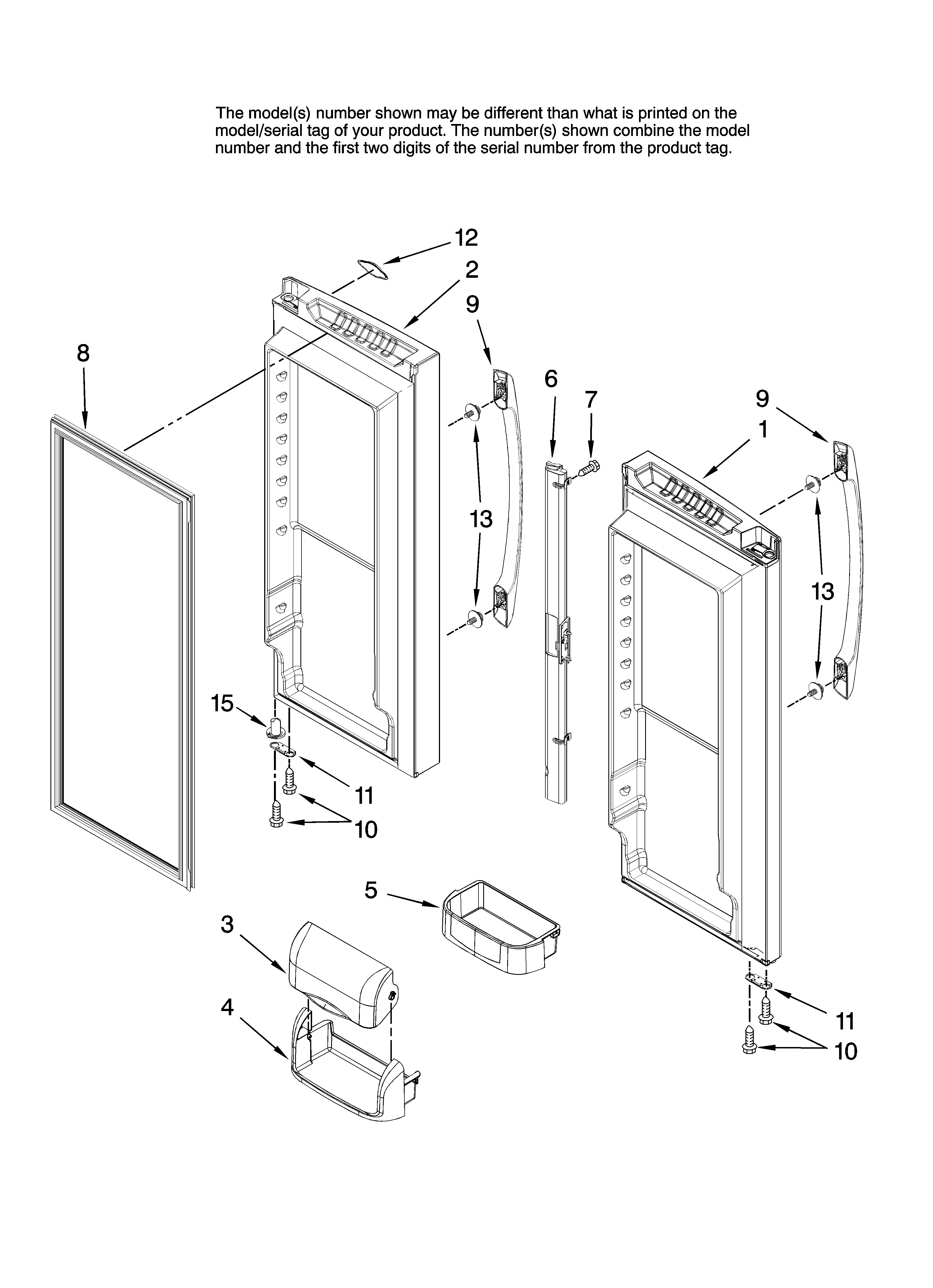 Refrigerator door parts