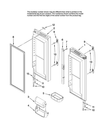 Refrigerator door parts
