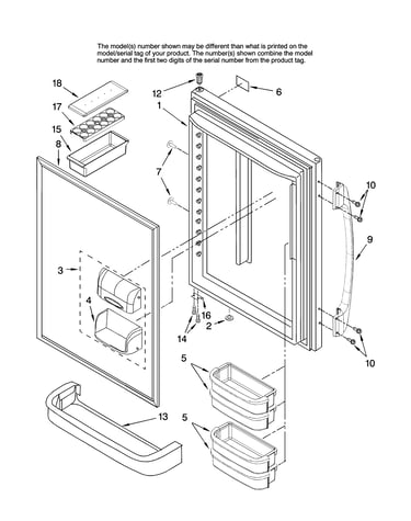 Refrigerator door parts