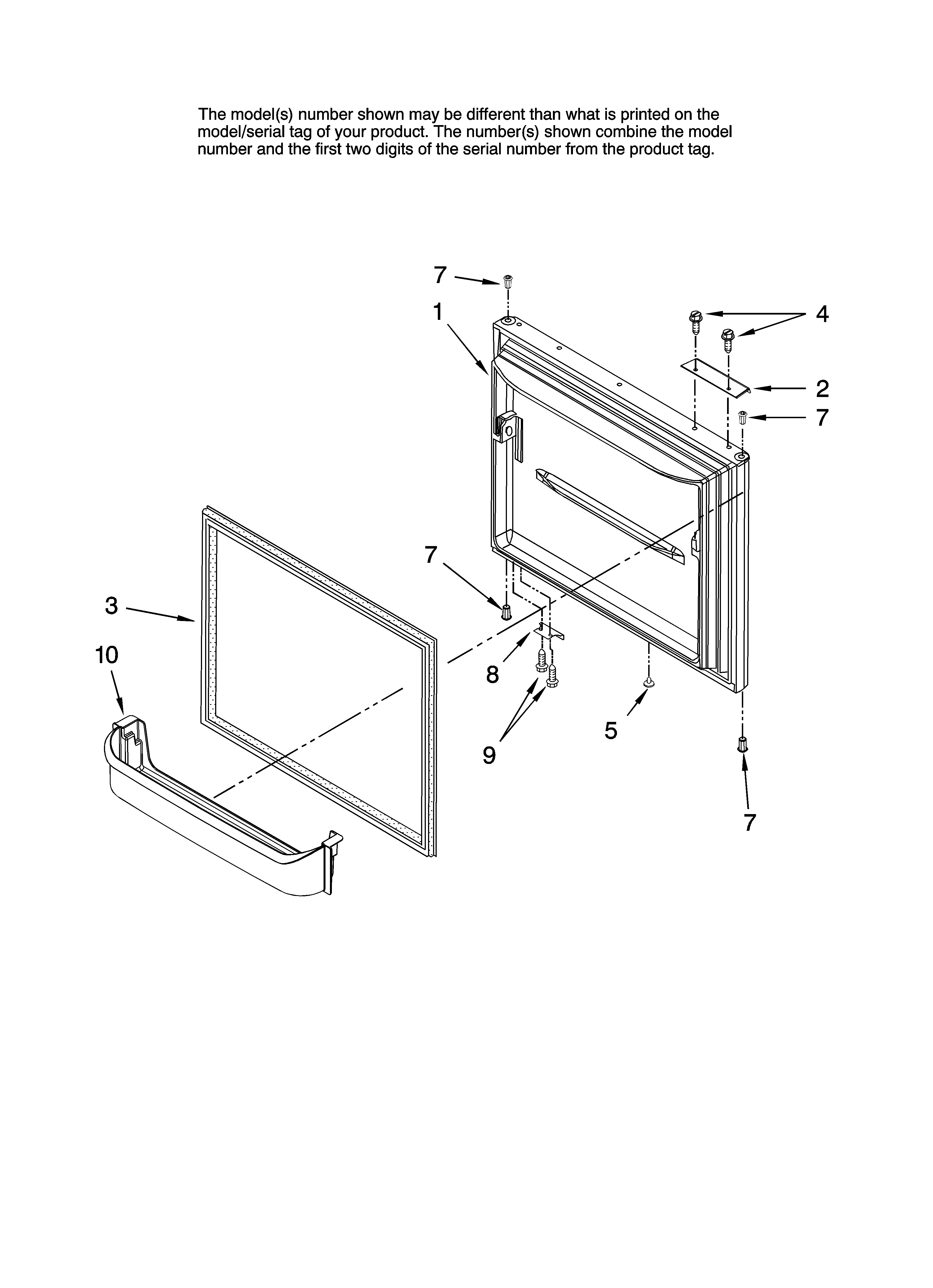 Freezer door parts