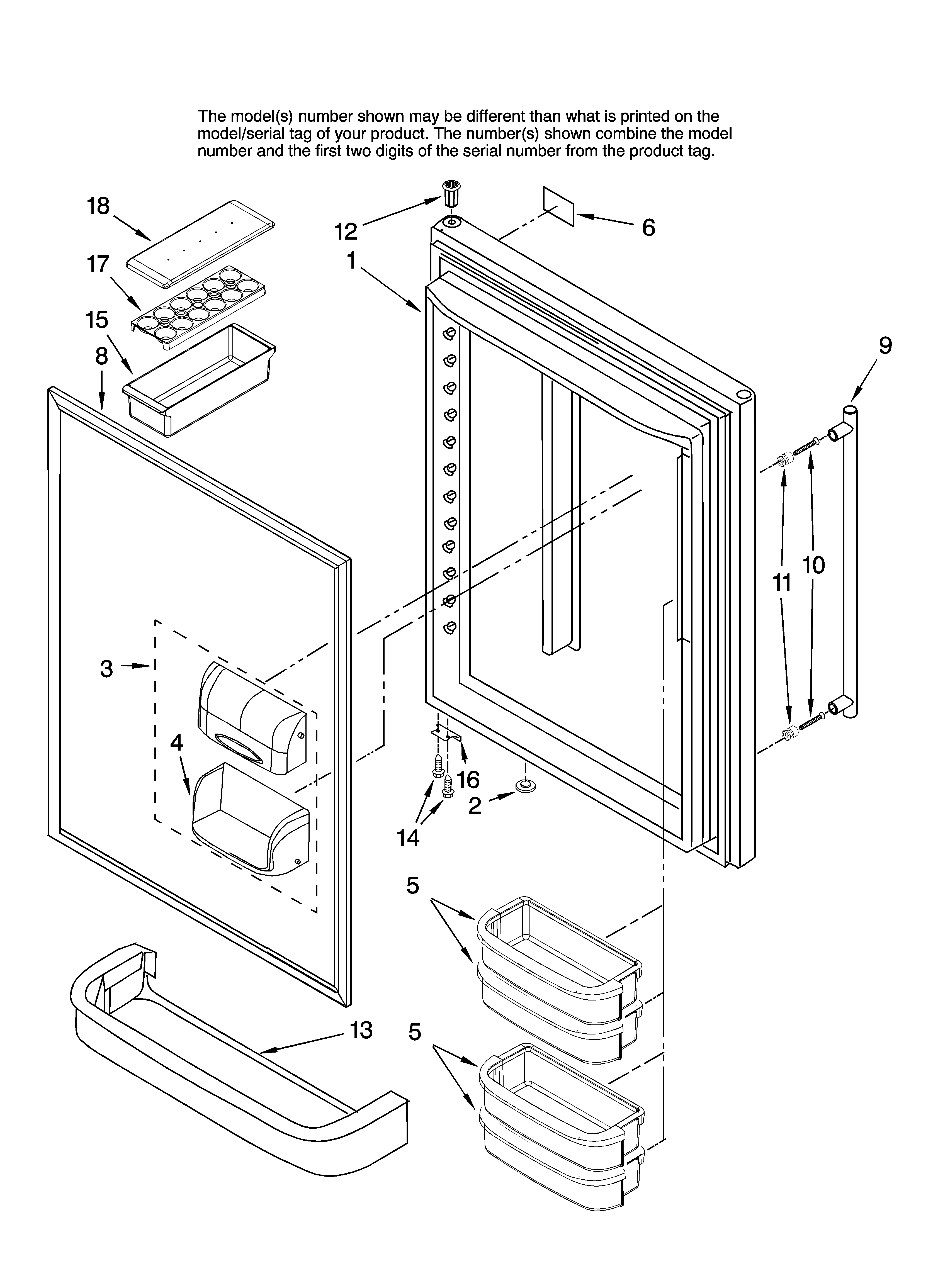 Refrigerator door parts
