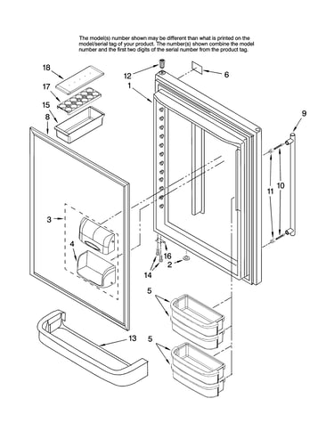 Refrigerator door parts