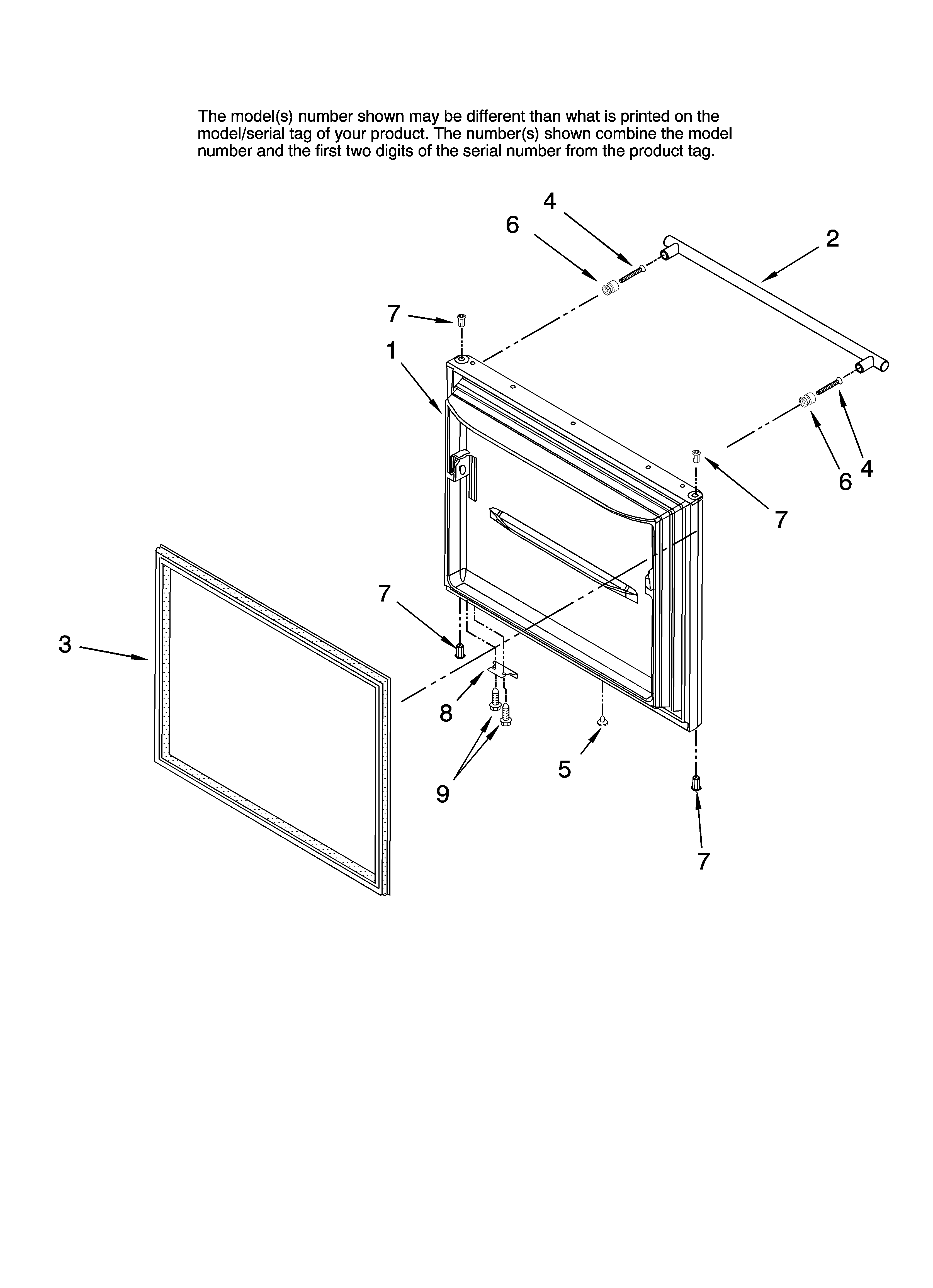 Freezer door parts
