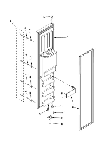 Freezer door parts