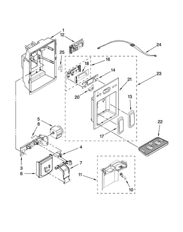 Dispenser front parts