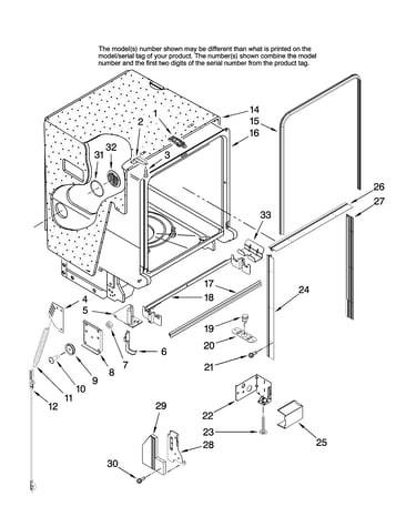Tub and frame parts