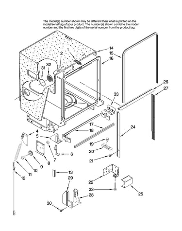 Tub and frame parts