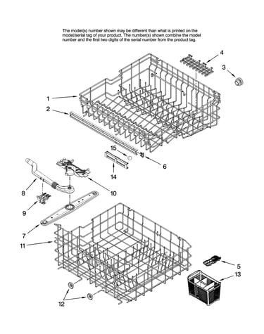 Upper and lower rack parts