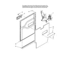 Jenn-Air JDB1105AWB1 door and latch parts diagram