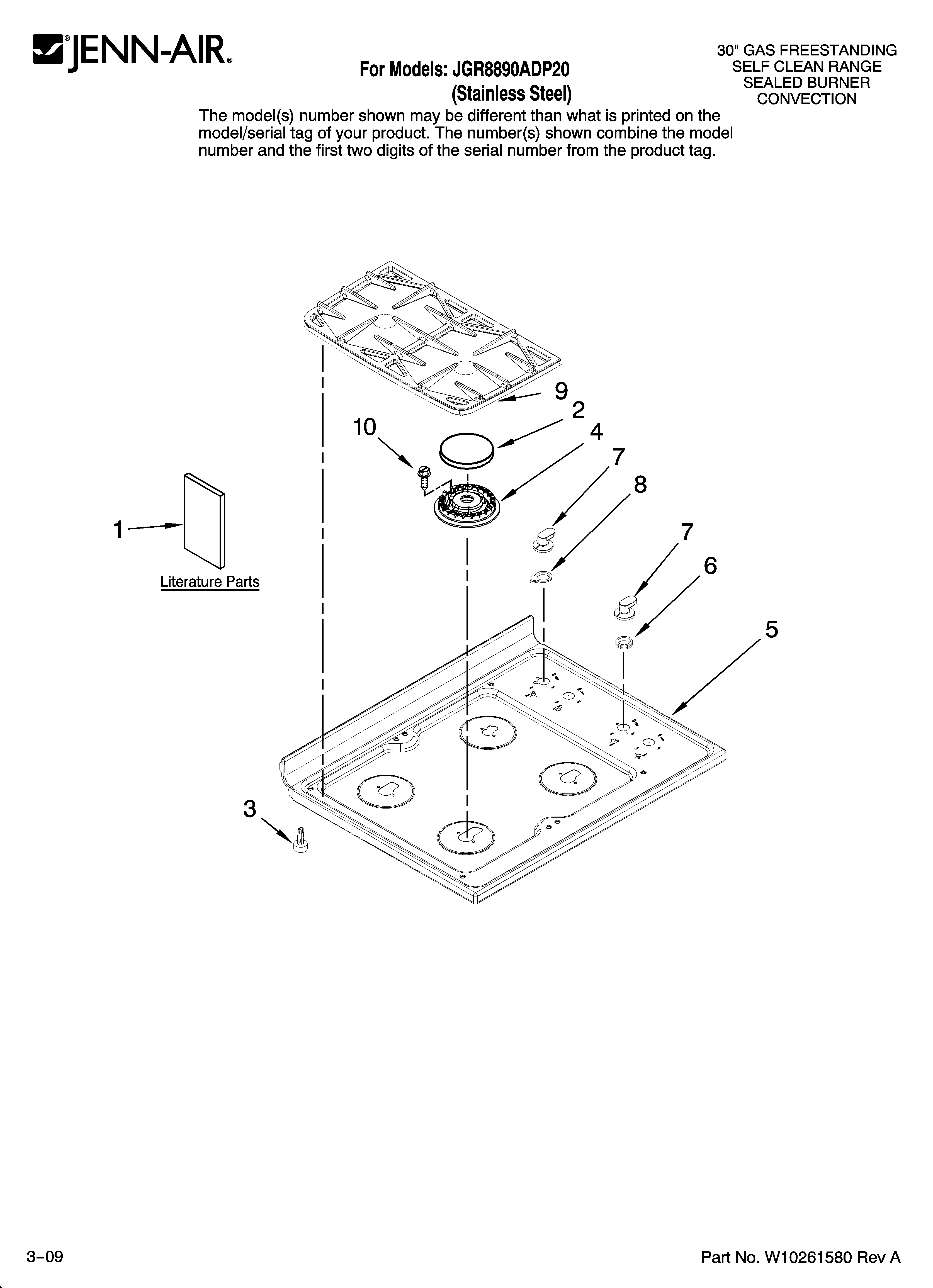 COOKTOP PARTS