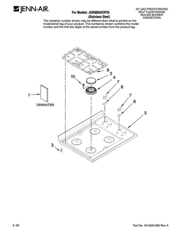 Cooktop parts