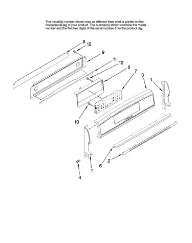 Control panel parts
