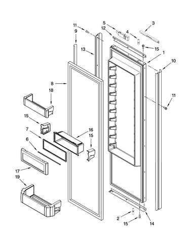Refrigerator door parts