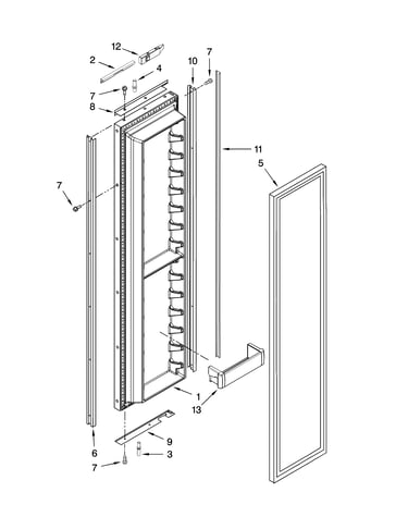 Freezer door parts