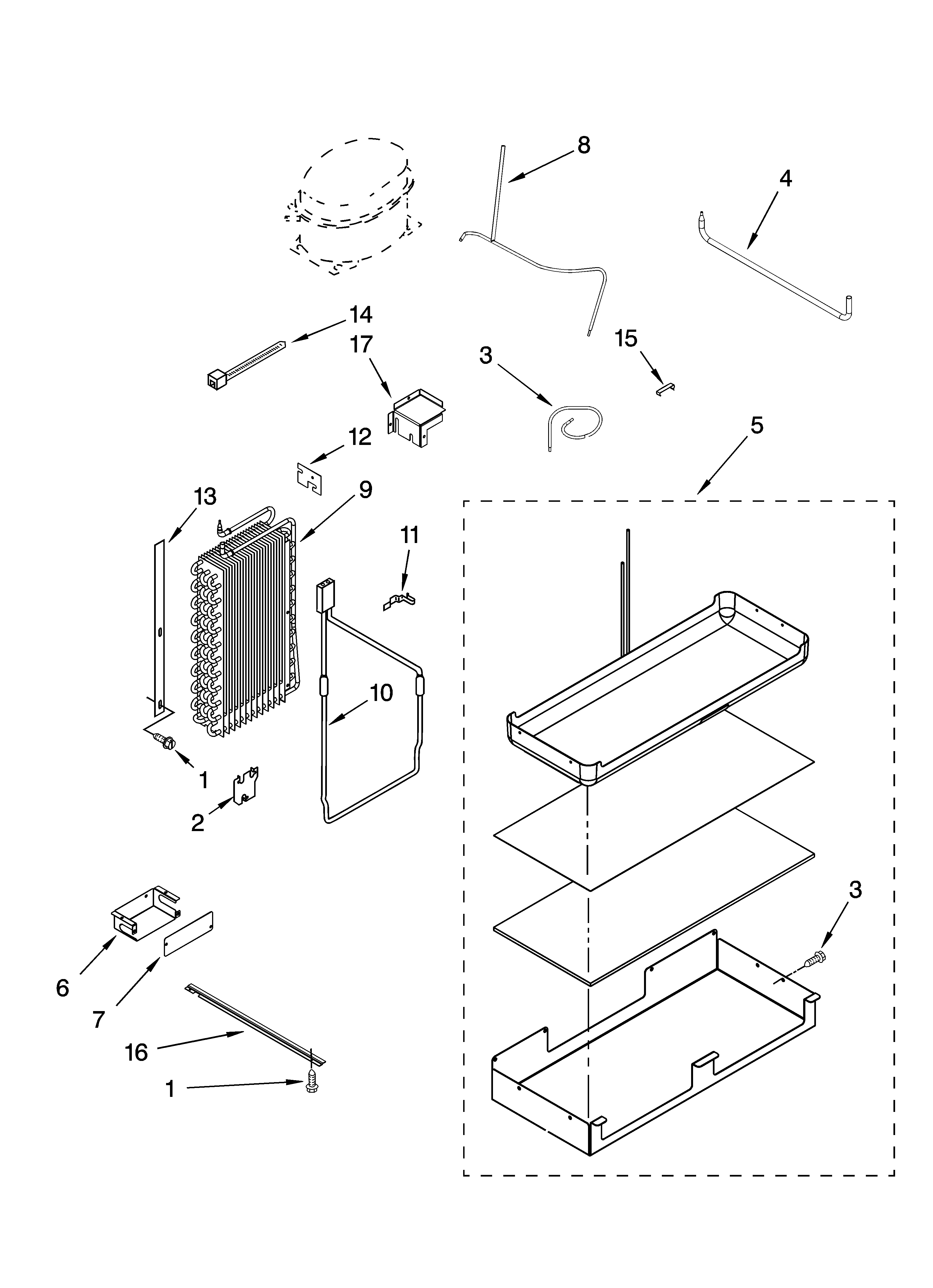 Lower unit and tube parts