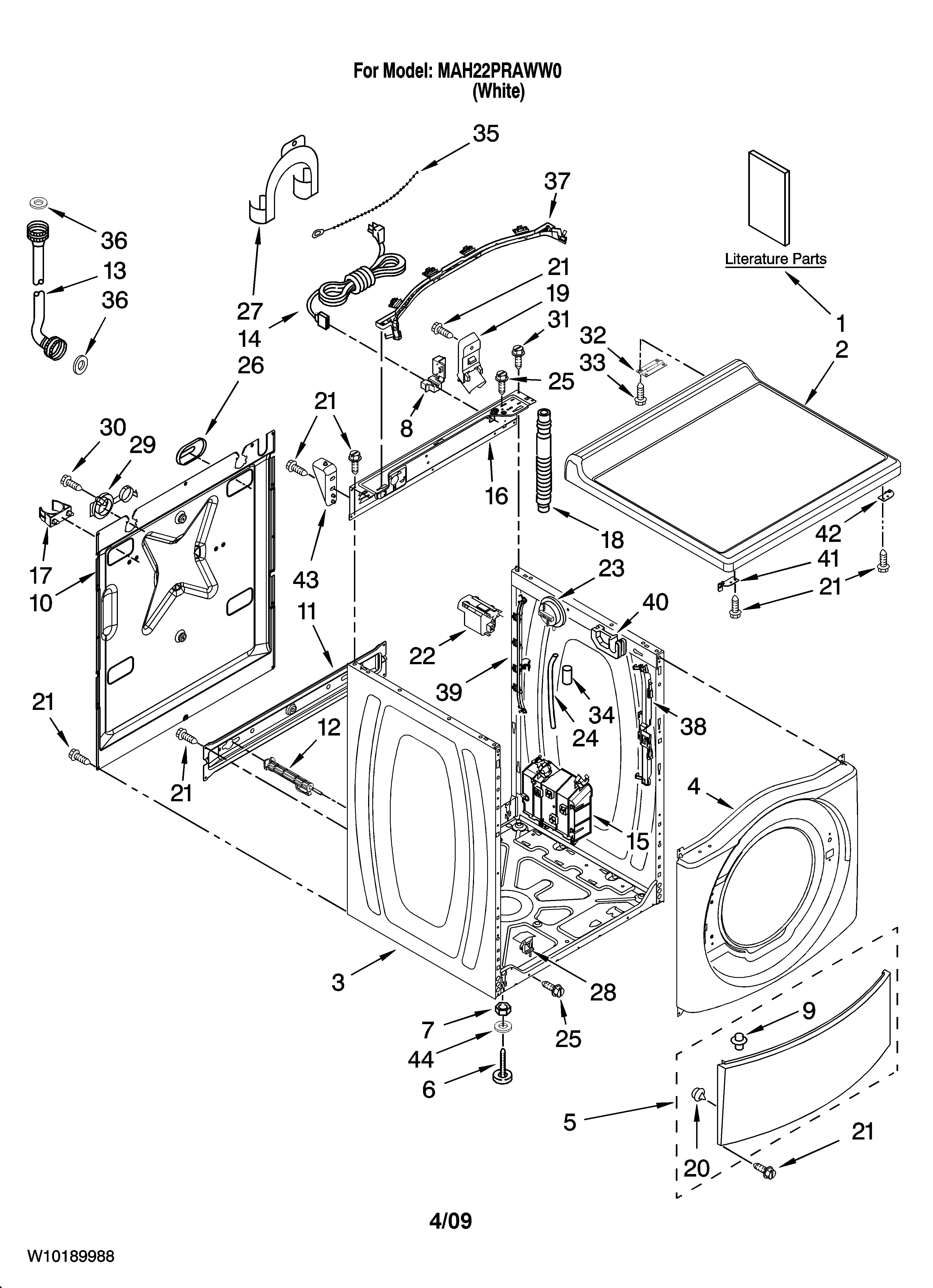 Top and cabinet parts