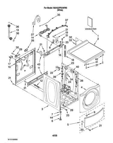 Top and cabinet parts