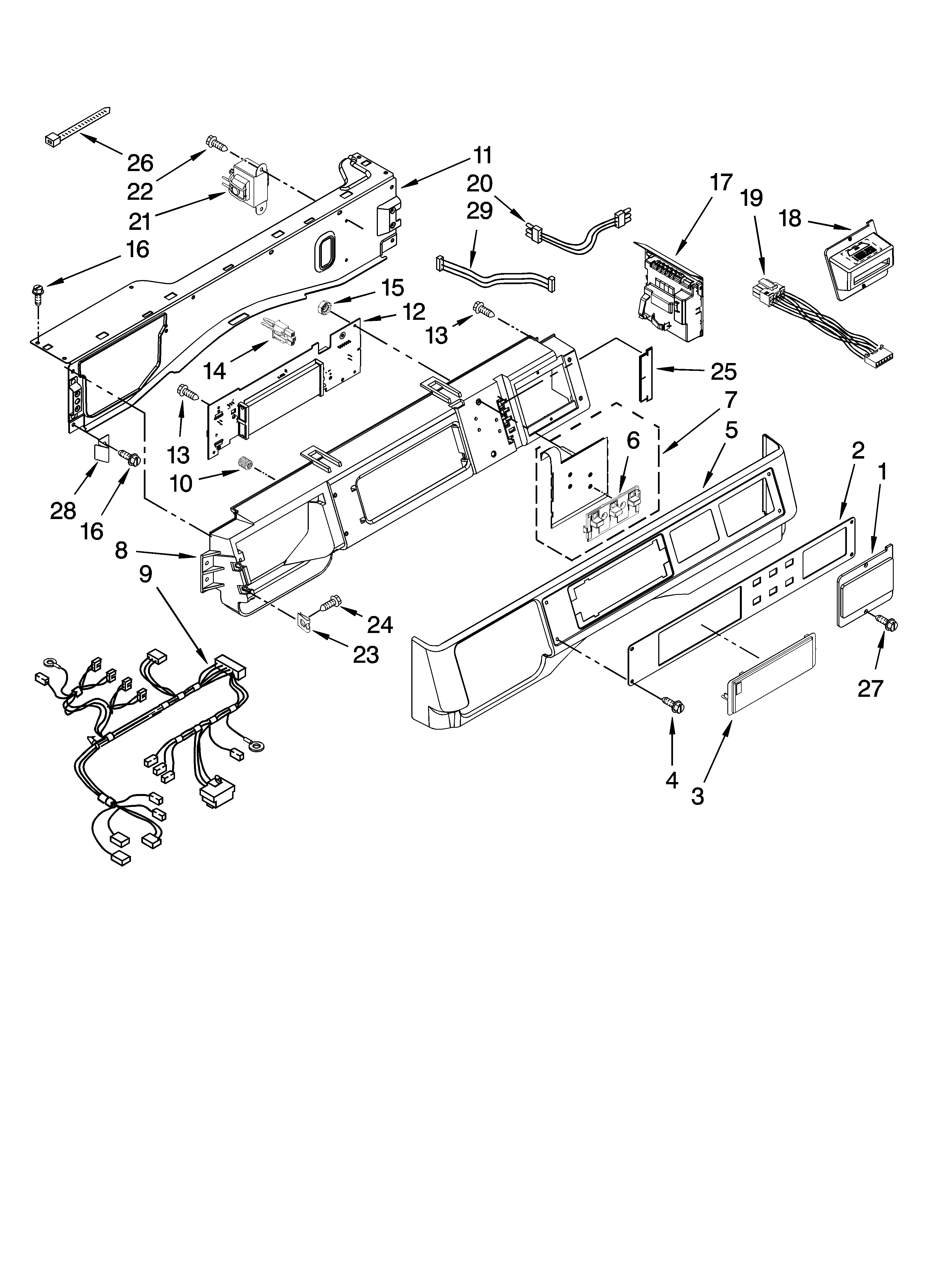 Control panel parts
