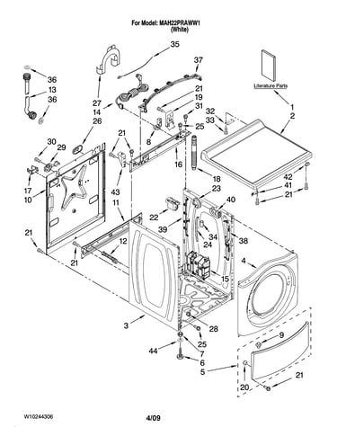 Top and cabinet parts