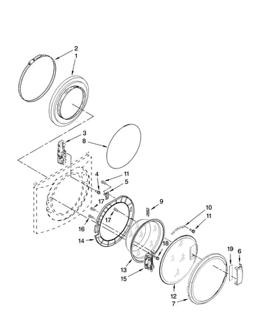 Door and latch parts