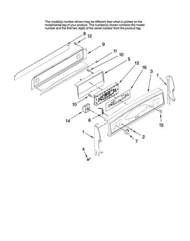 Control panel parts
