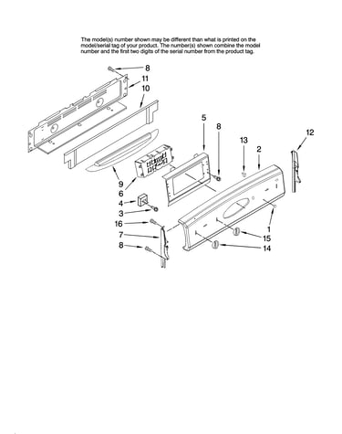 Control panel parts