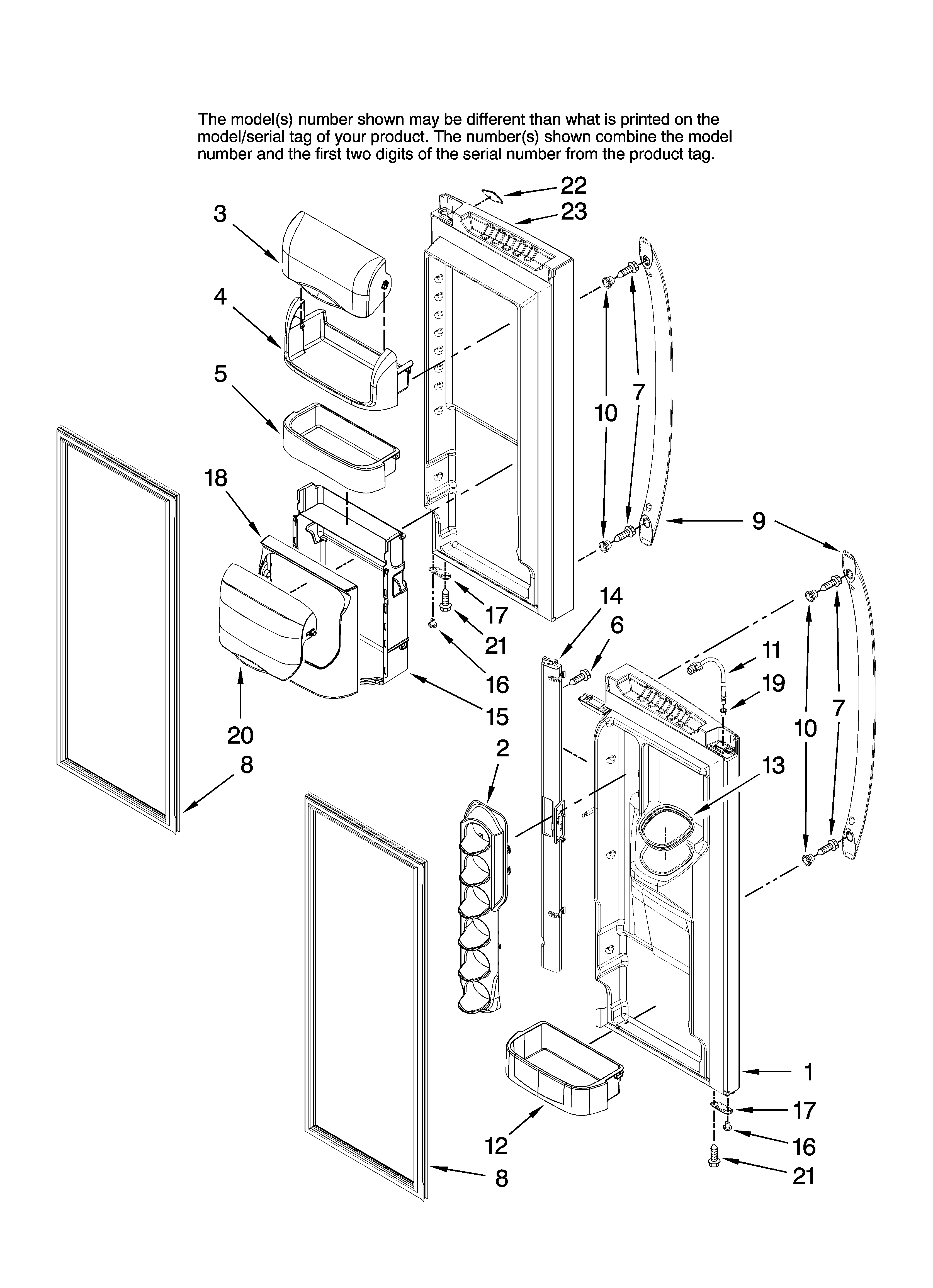 Refrigerator door parts