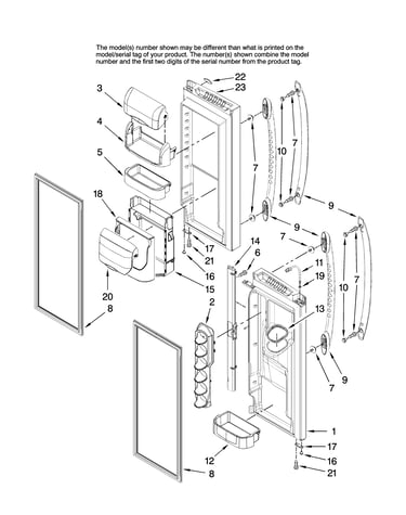 Refrigerator door parts