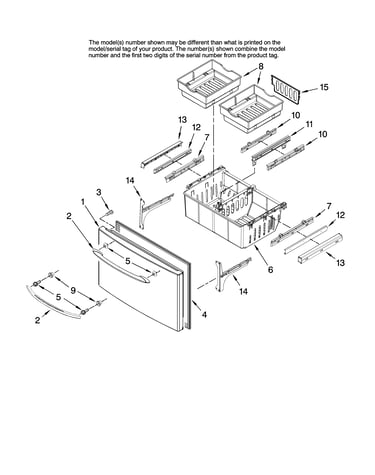 Freezer door parts