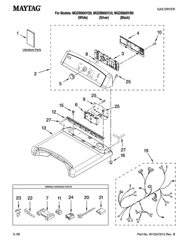 Top and console parts