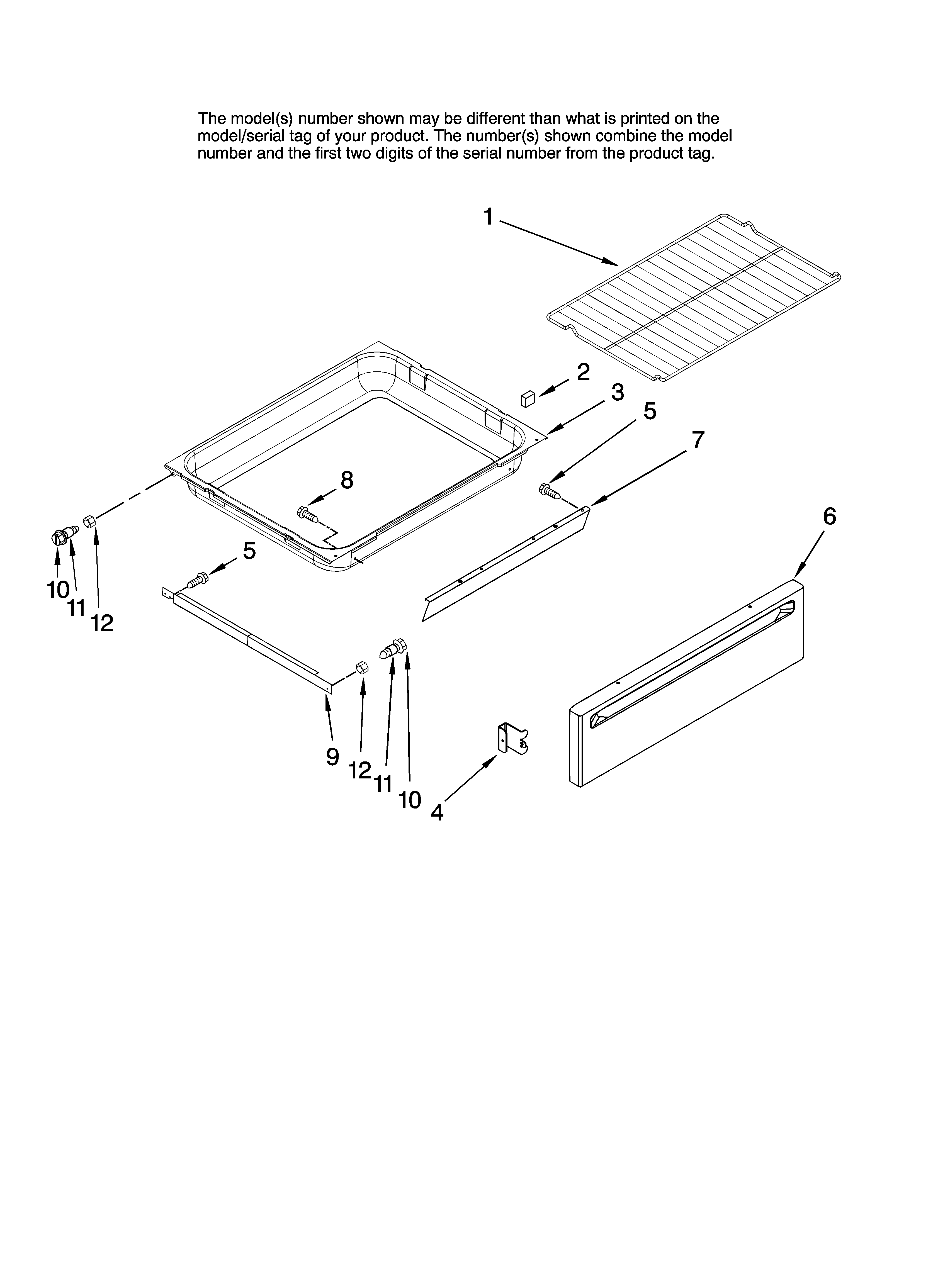 Drawer and rack parts