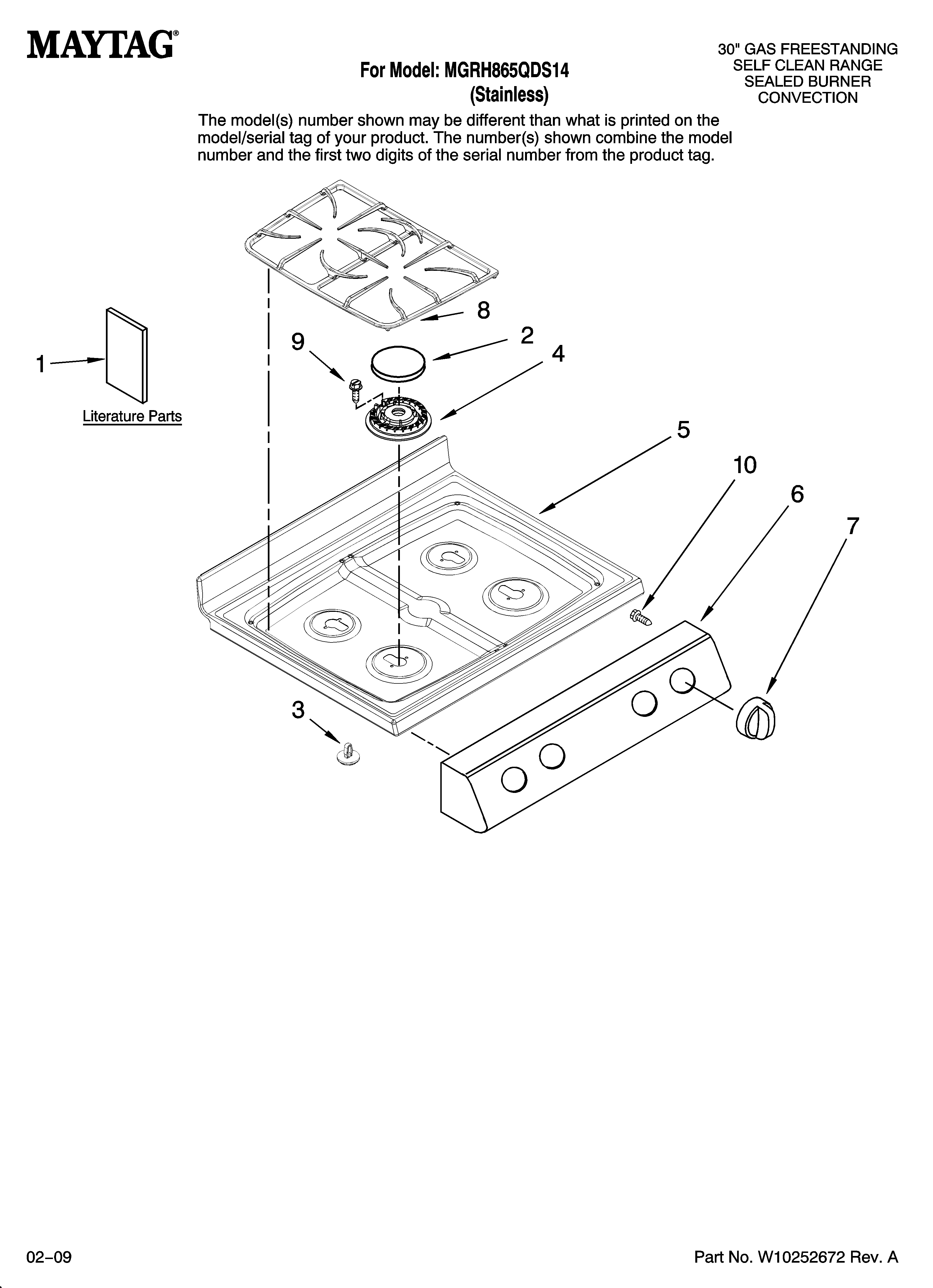 Cooktop parts