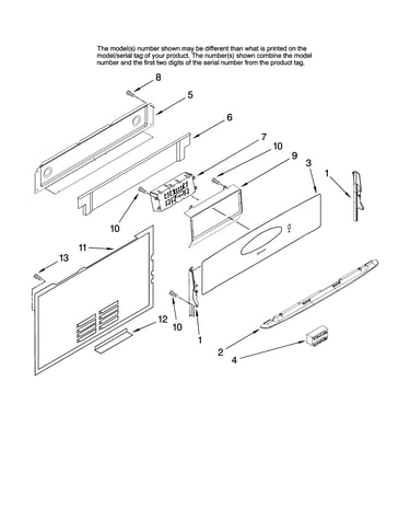 Control panel parts