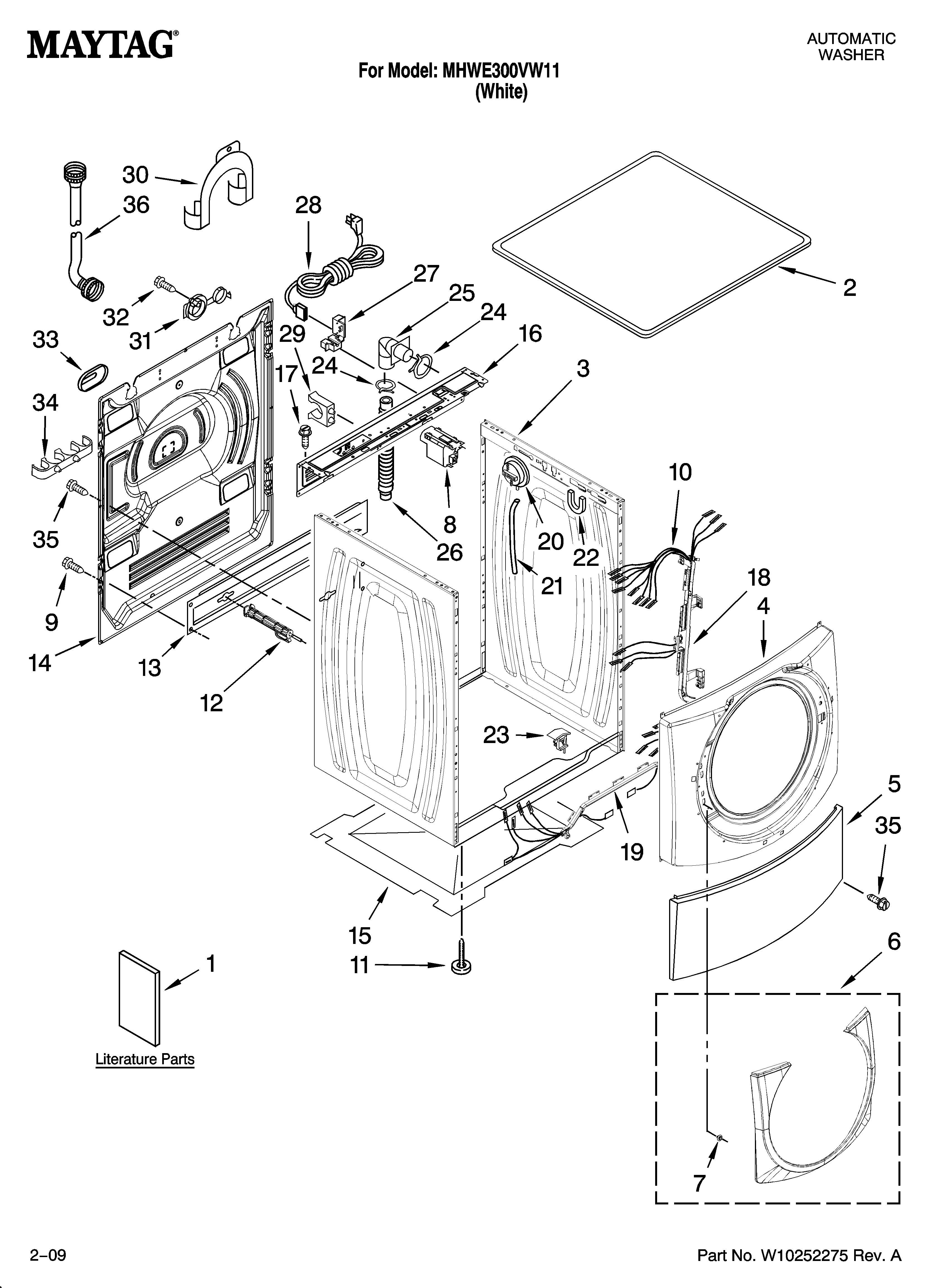 Top and cabinet parts