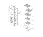 Maytag MSB2554AEW00 freezer liner parts diagram